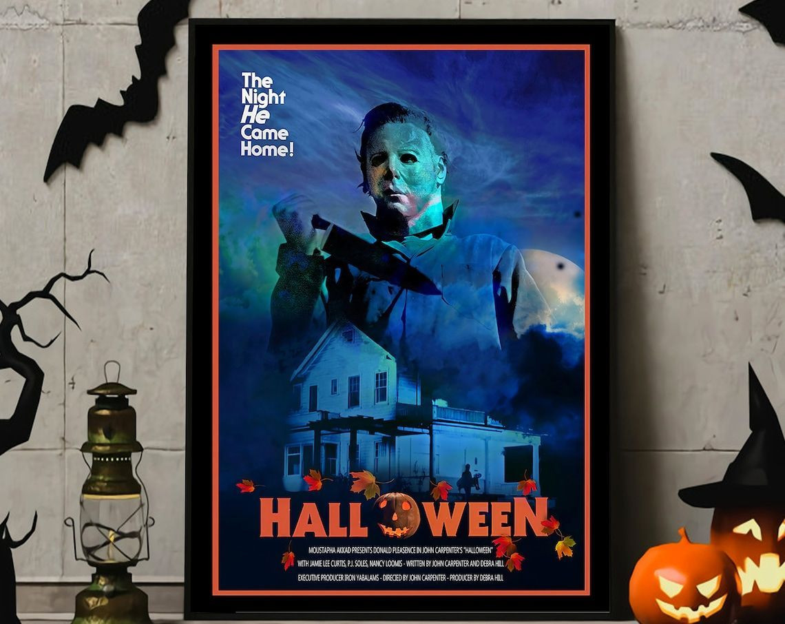 Halloween Horror Characters Poster Print, Horror Movie Poster Wall Art, Halloween Movie Poster, Happy Halloween, Halloween Gift Decor