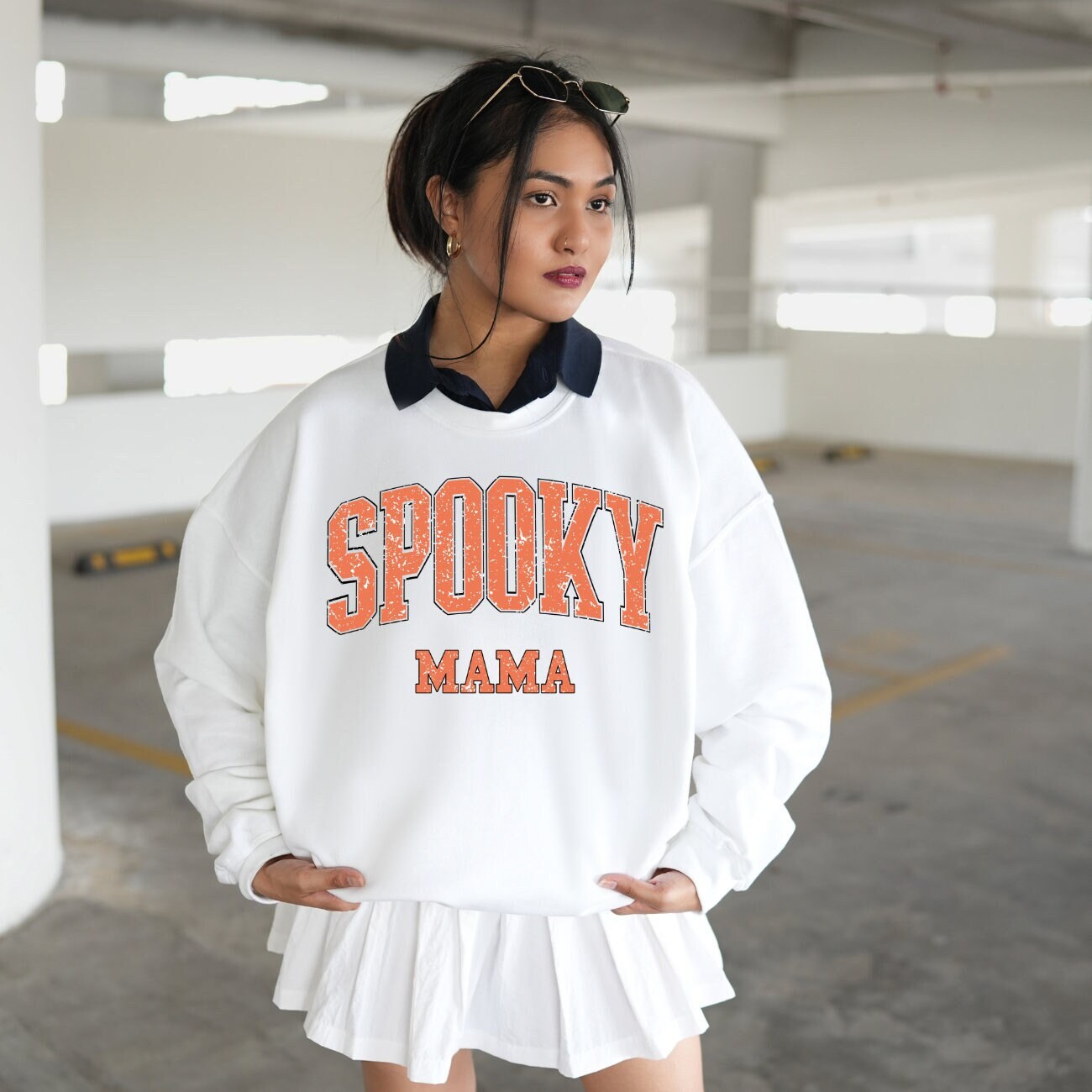 Halloween Sweatshirt Spooky Mama Sweatshirt Spooky Sweatshirt Spooky Season Halloween Crewneck Sweatshirt Halloween Sweater Fall Sweatshirts