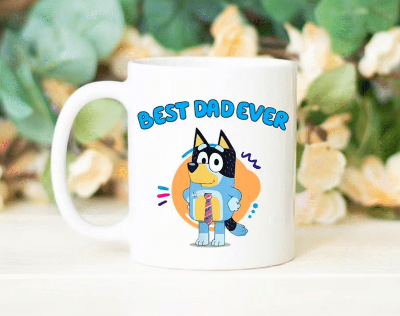 Bluey Best Dad Ever Mug, Mug For Family, Bluey Mug, Birthday Bluey Mug