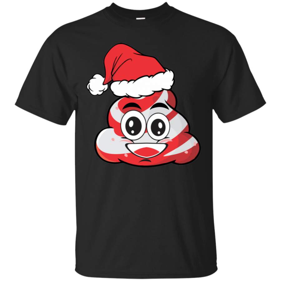 Poop Emoji Candy Cane Poop Emoji Funny Christmas Shirt