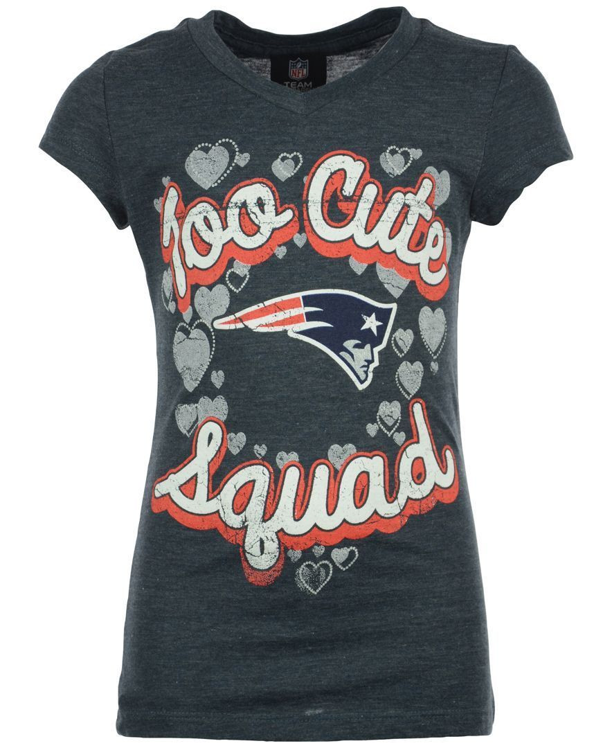 5Th Ocean Girls New England Patriots Too Cute Glitter Shirt