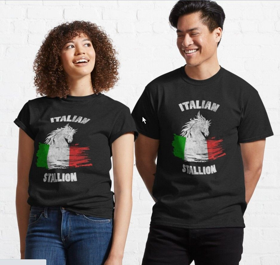 Italian Stallion Shirt Italy Horse Funny Gift Classic T-Shirt