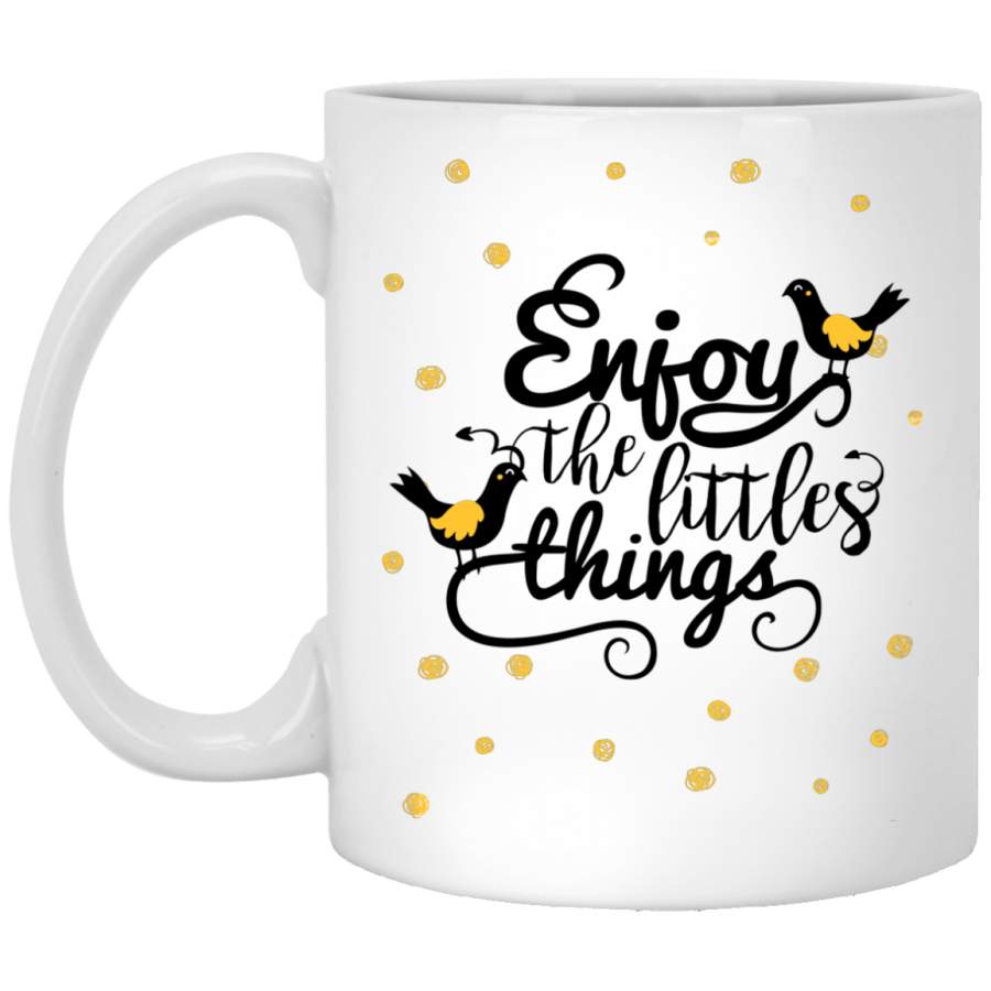 NewmeUP 11 Oz Coffee Mug Enjoy the Little Things