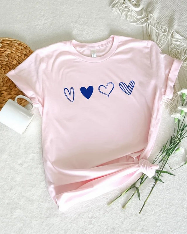 Double Heart Shirt For Her, Valentines Shirt