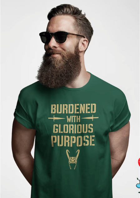 Burdened With Glorious Purpose Shirt, Superhero Shirt, Super Villian Shirt Gift