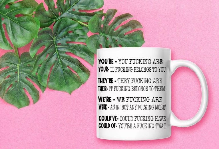 Correct F*Cking Grammar Profanity Adult Humour Office Coffee Mug