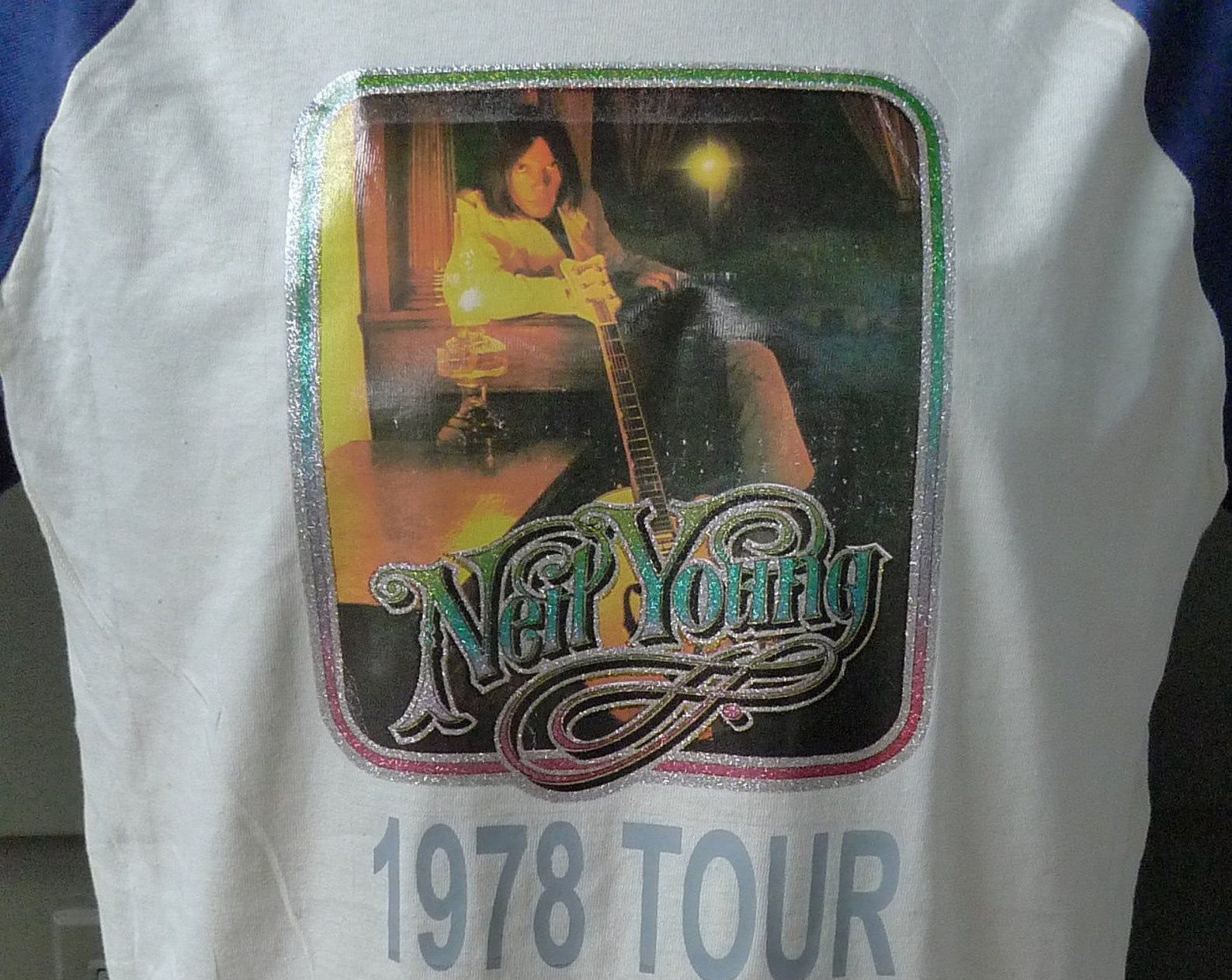 46 Old Stock Dated 1978 Glitter Neil Shirt Single Sided Single Stitch By 1978