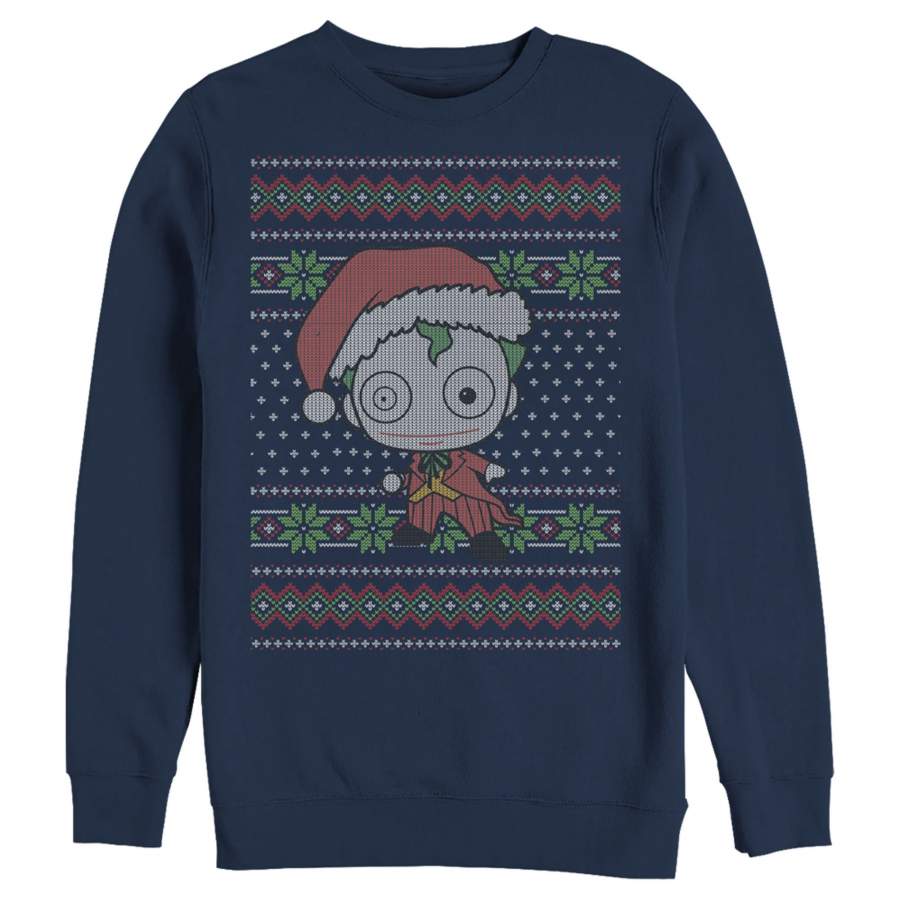 Batman Men’s Ugly Christmas Chibi Joker  Sweatshirt