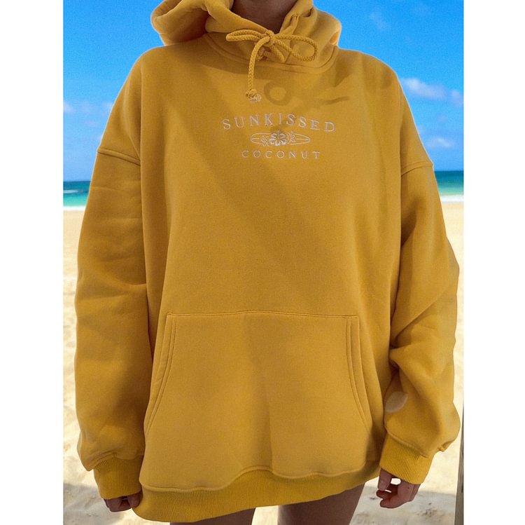 Oversized Girls Casual Simple Hoodie