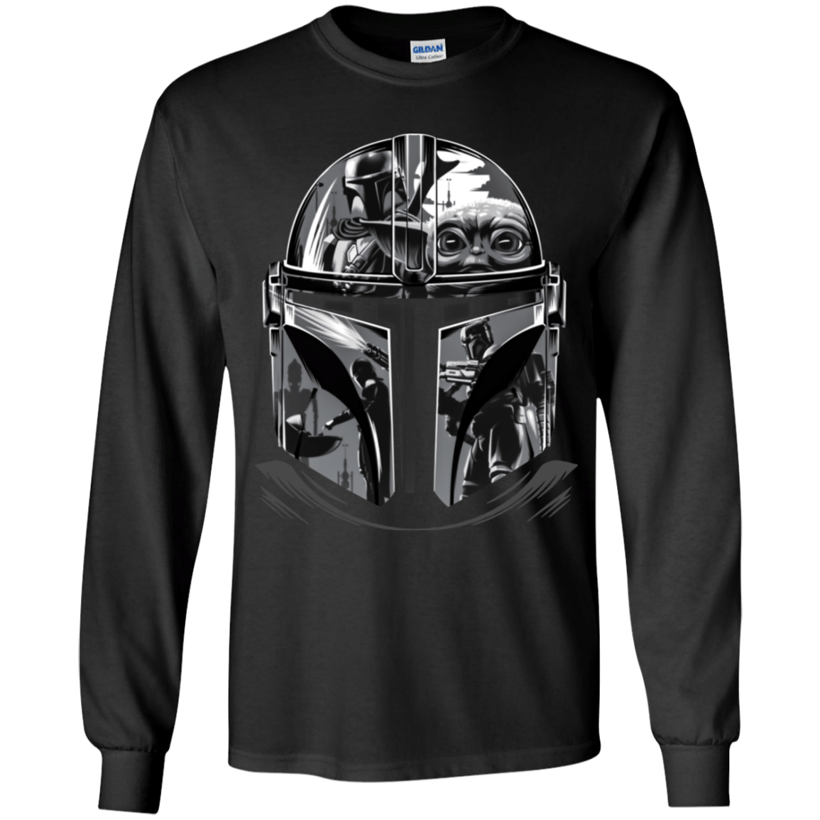 Helmet Mandalorian Youth Ls T-Shirt