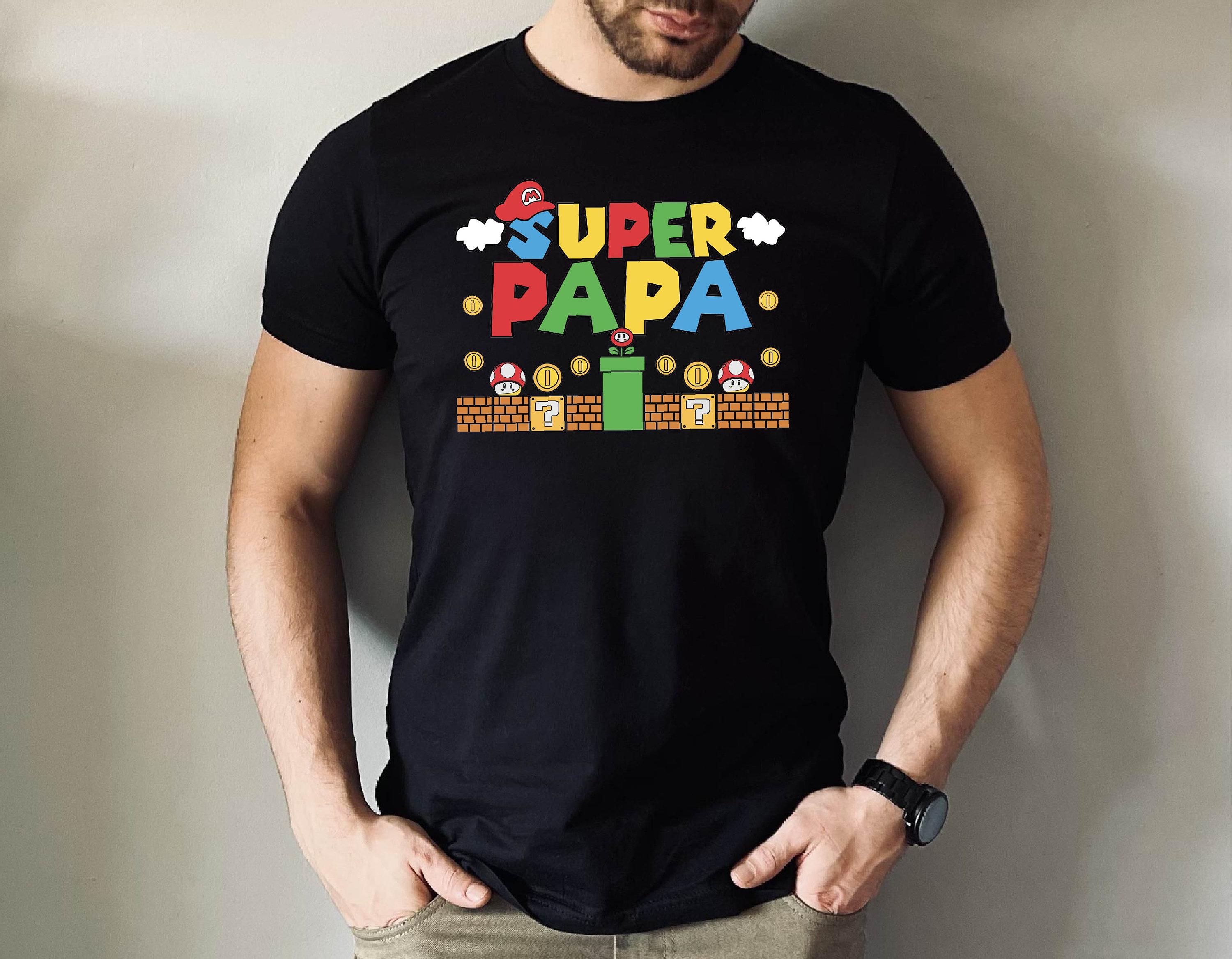 Super Papa Shirt, Funny Papa Tshirt, Father’s Day Shirt, Gamer Papa Shirt, Father Gift Tee, Fathers Day Gift Funny Papa Shirt, Papa Tee, Unisex T-Shirt