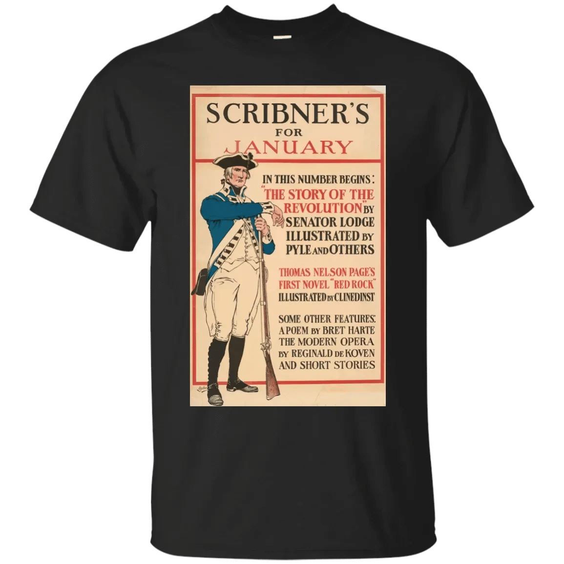 Artist Posters 0532 Scribner’S For January In This Number Begins The Story Of The Revlution By Senator Lodge T-Shirt