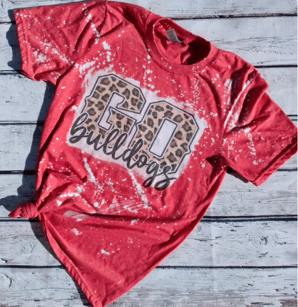 Red Retro Georgia Shirt – Georgia Bleached Shirt – Go Bulldogs – Retro Georgia Bleached Shirt – Vintage Shirt – Red Shirt