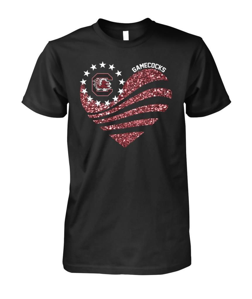 South Carolina Gamecocks Heart Cool American Football Fans Shirts