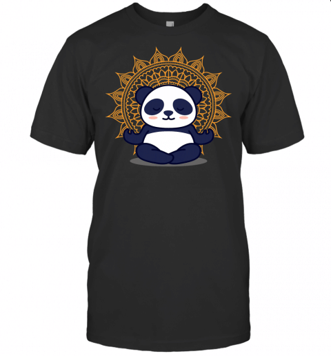 Panda Yoga Mandala Funny Spiritual Meditation Asia Chakra T Shirt