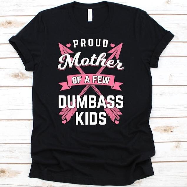 Proud Mother Of A Few Dumbass Kids T-shirt DRG, Motherhood T-Shirt, Mothers Day, Funny Parenting T-SHirt DRG, Gift For Mothers