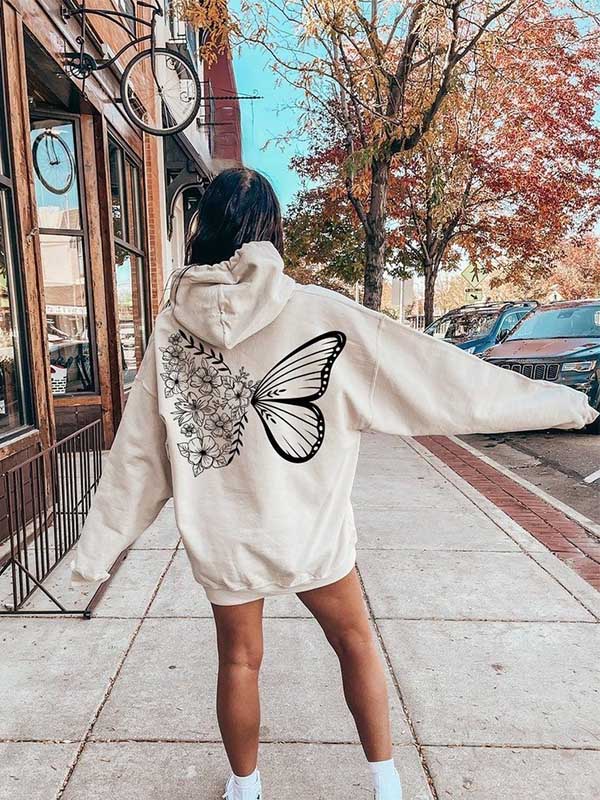 Floral Butterfly Hoodie