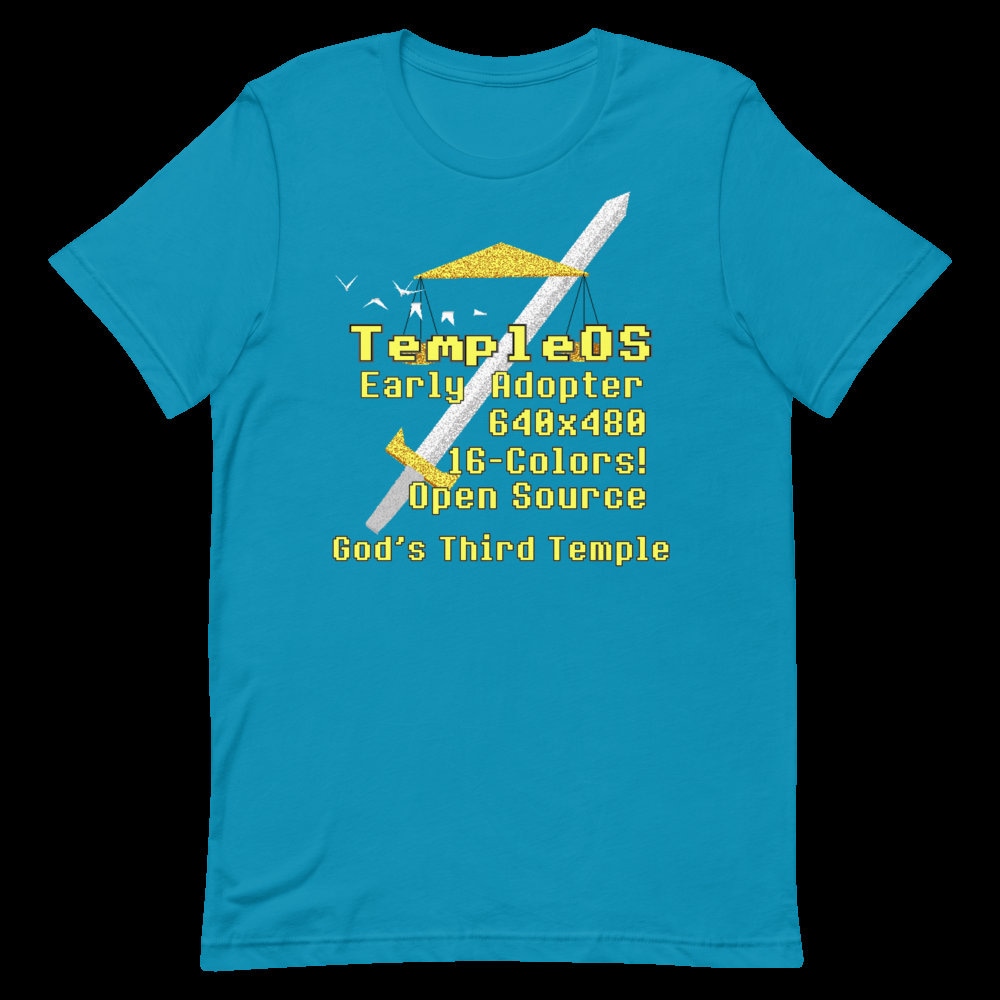 TempleOS Early Adopter – Terry A Davis, Programmer, Meme T-Shirt