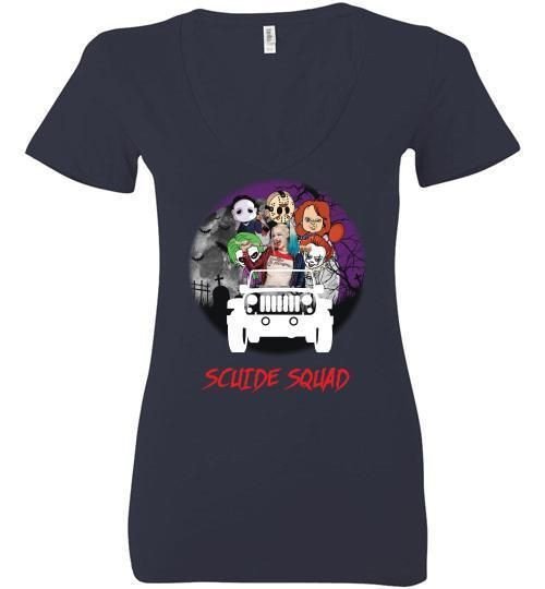 Horror Movies Suicide Squad Ladies Deep V-Neck