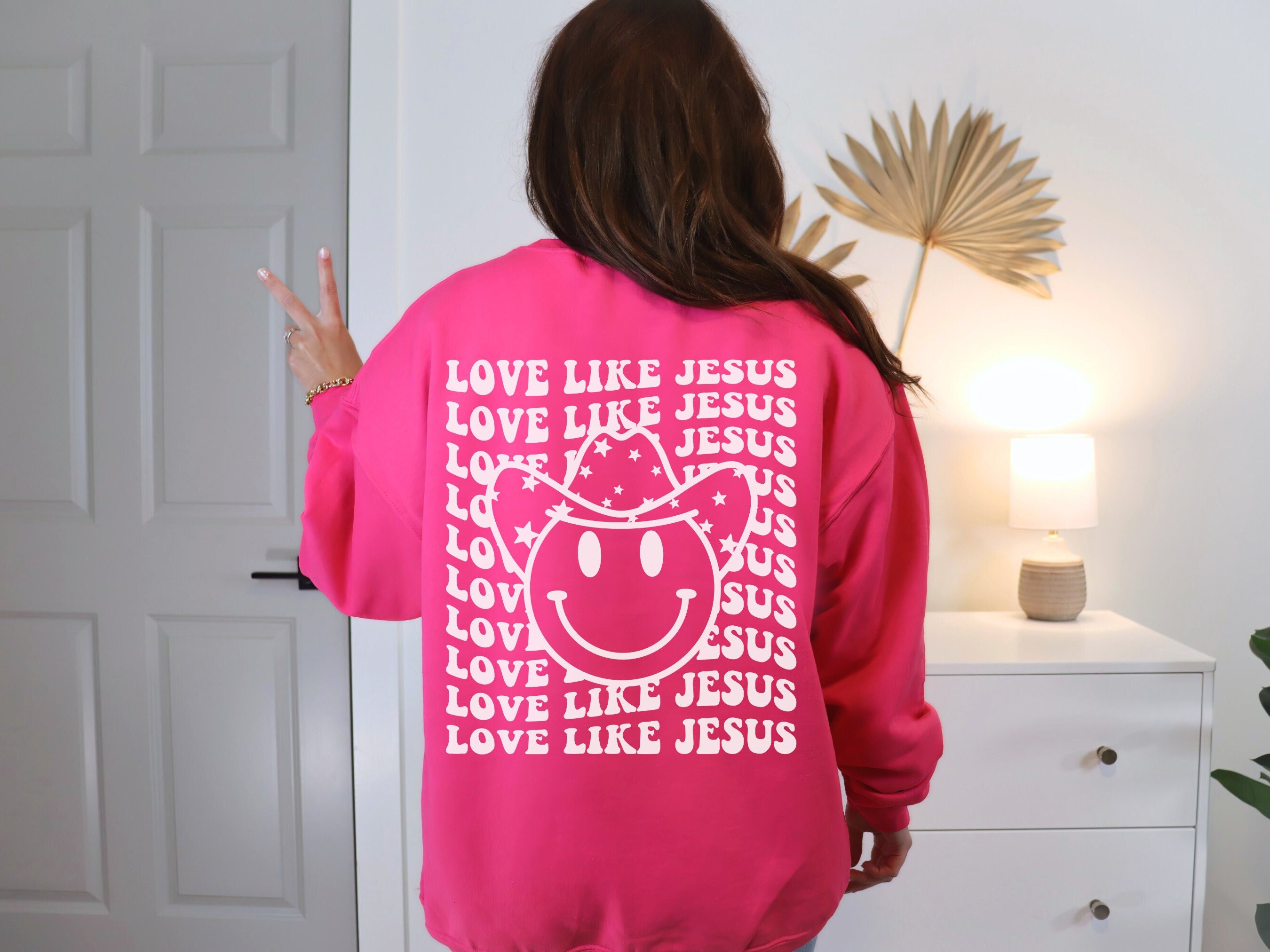 Western Christian Sweatshirt Love Like Jesus Crewneck Trendy Christian Apparel For Women Christian Clothing Christian Merch Gift For Her