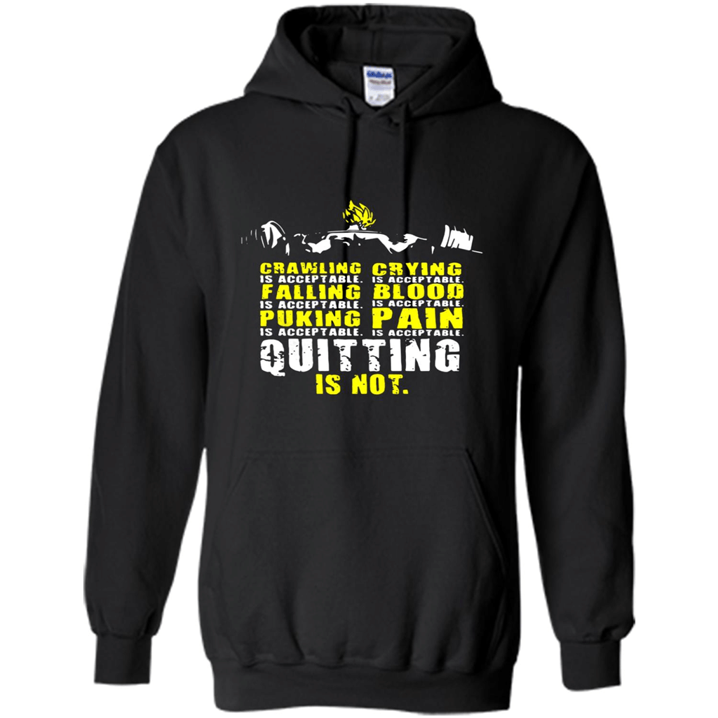 Quitting Is Not Acceptable Vegeta Squat Shirt – Hoodie