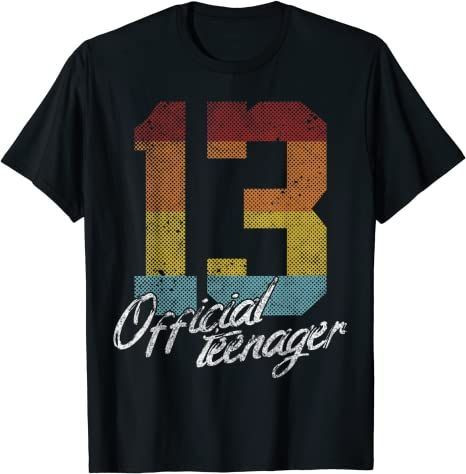 Official Teenager Shirt 13Th Birthday Funny 13 Years Old T-Shirt