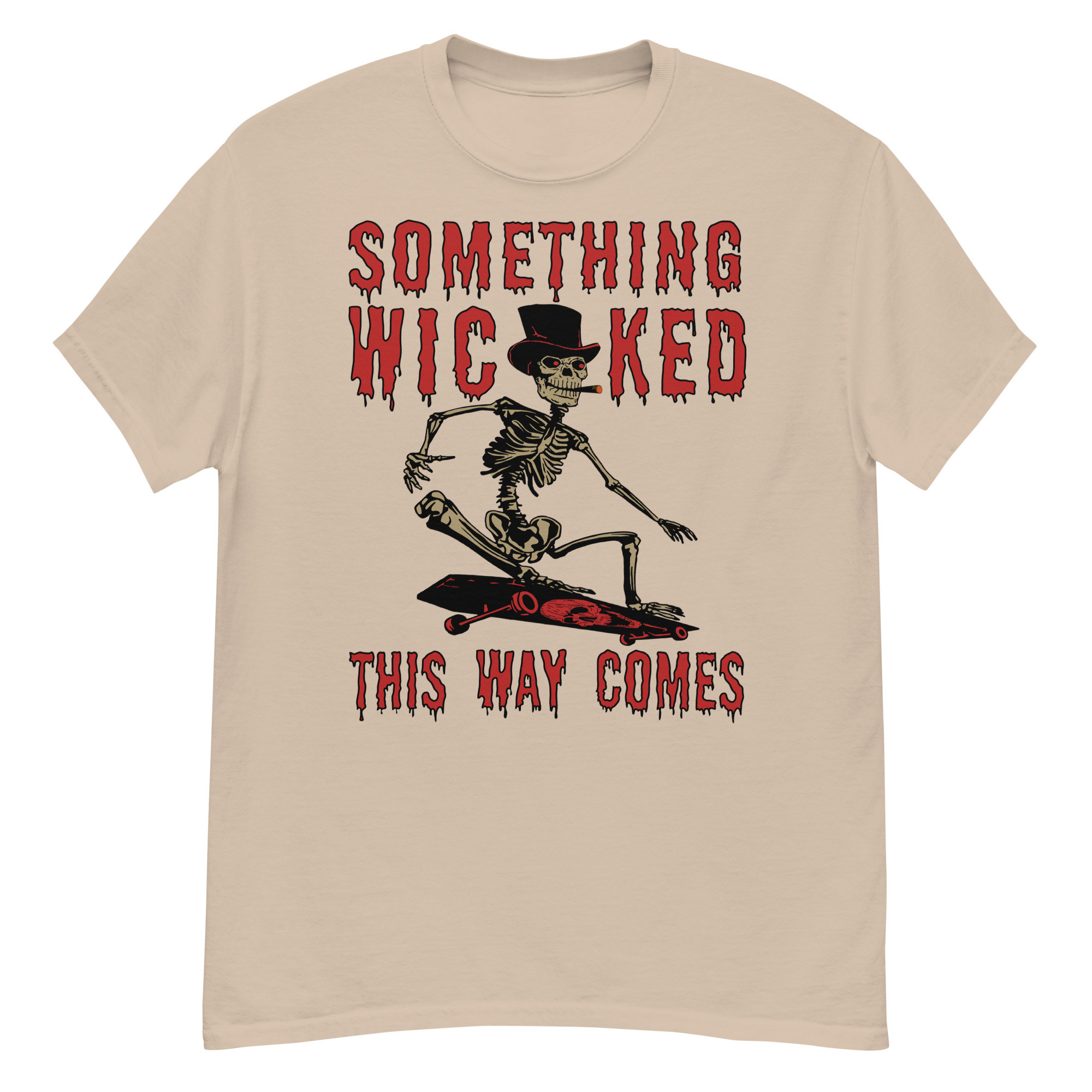 Something Wicked This Way Comes – Skeleton Skateboard Meme, Oddly Specific T-Shirt