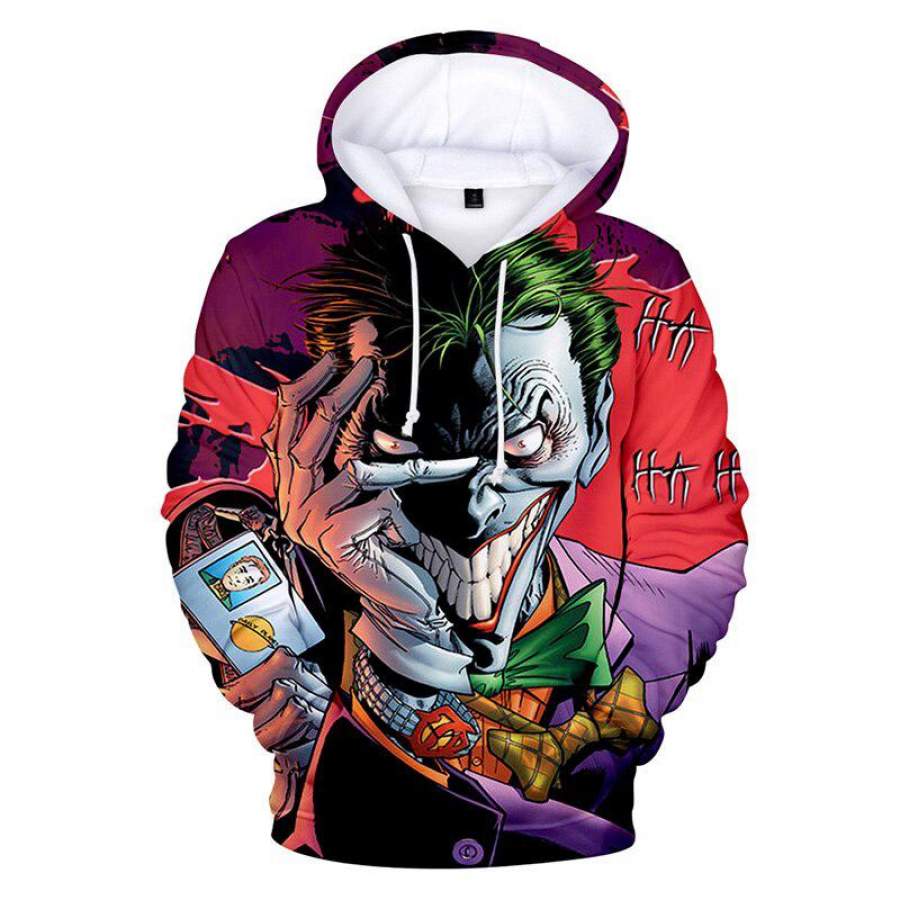 Joker Movie Hoodie Haha Joker Art with Bow Cosplay Costume 2019