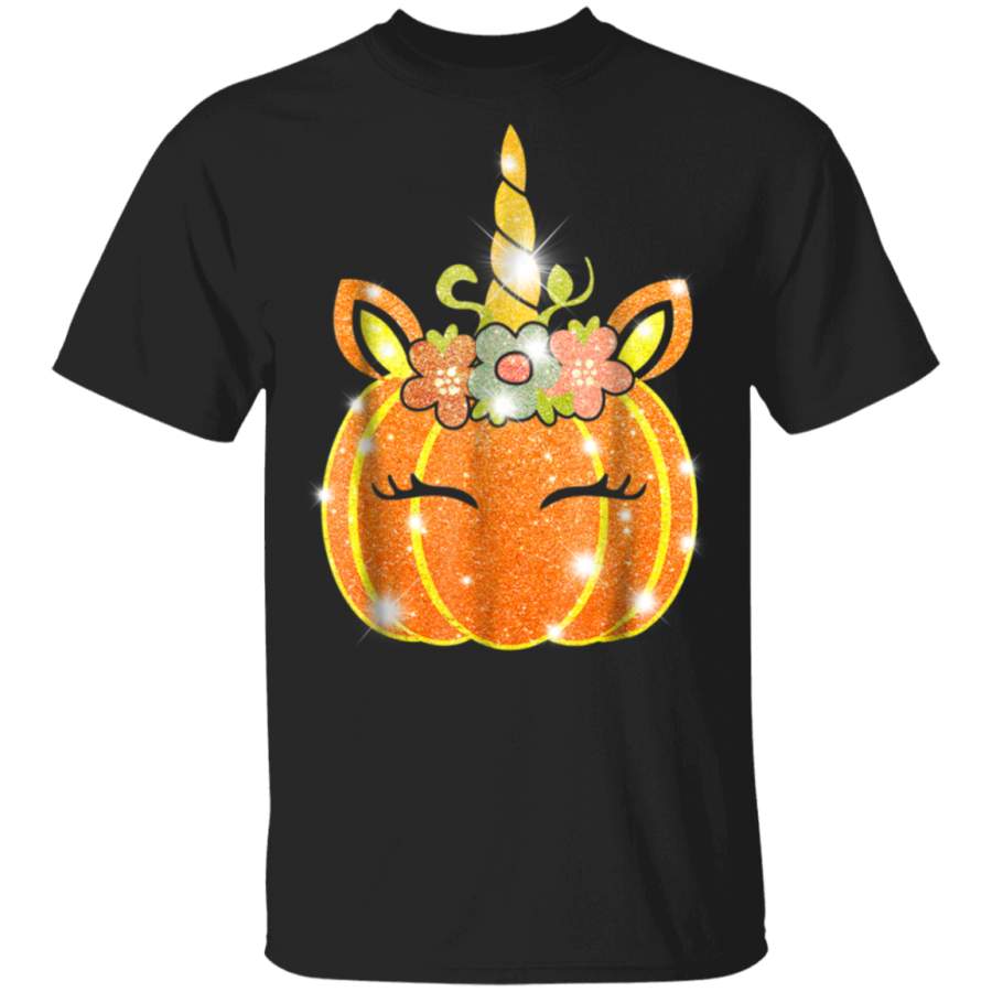 Unicorn Pumpkin Halloween Shirt Girls Kids Womens