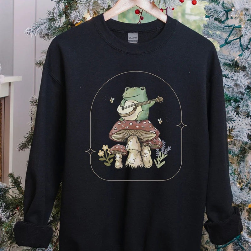 Frog On A Mushroom Sweatshirt