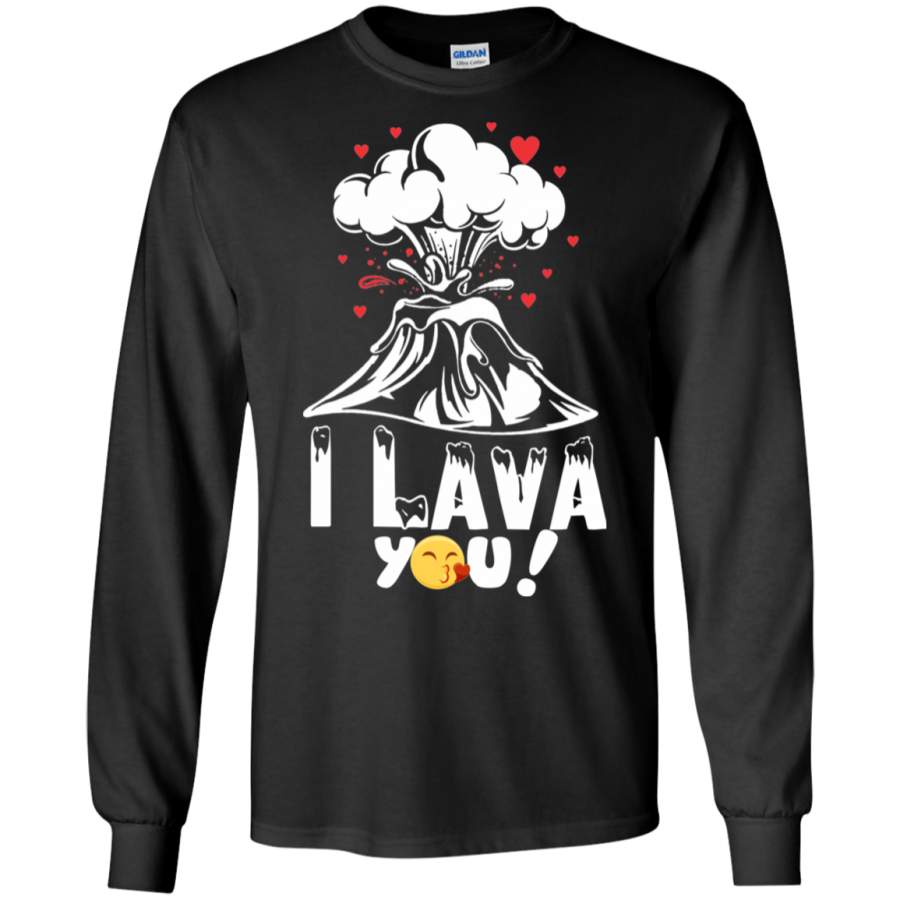 Funny Volcano Valentines Love I Lava LS Sweatshirts