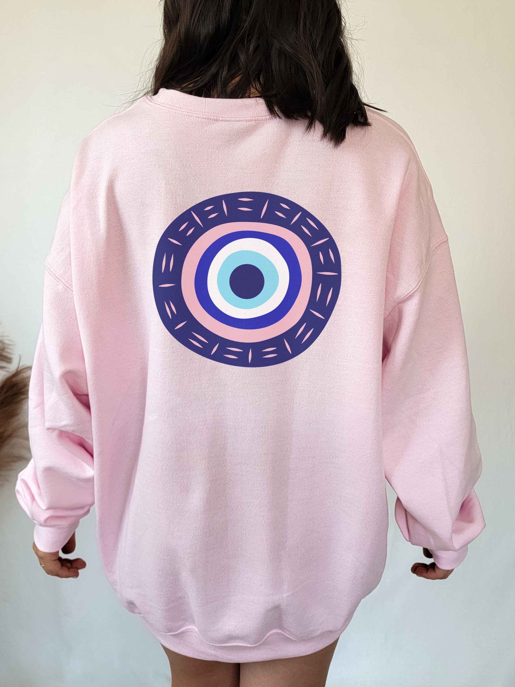 Evil Eye Crewneck Sweatshirt Indie Clothes Preppy Sweatshirt Women Trendy Crewneck Witchy Clothing Evil Eye Gift Y2k Clothing VSCO Girl