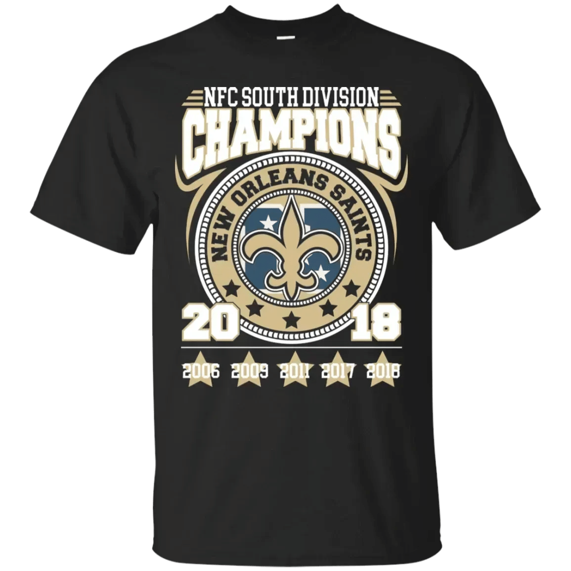 New Orleans Saints 2018 Nfc Sout Division Champions Football Fans Shirt