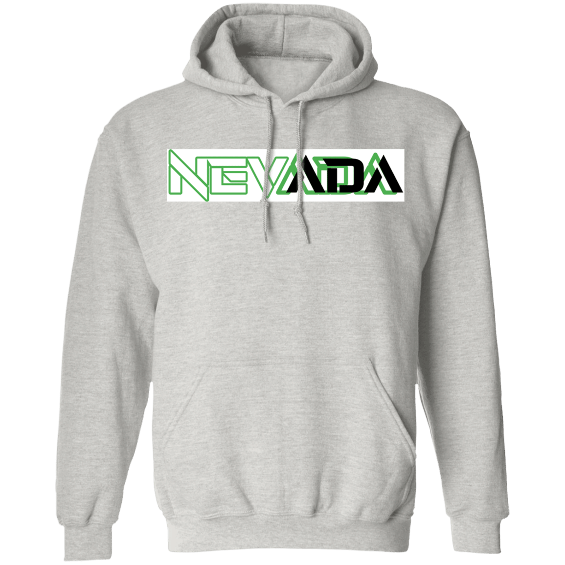 Nevada Font Black Green Pullover Hoodie