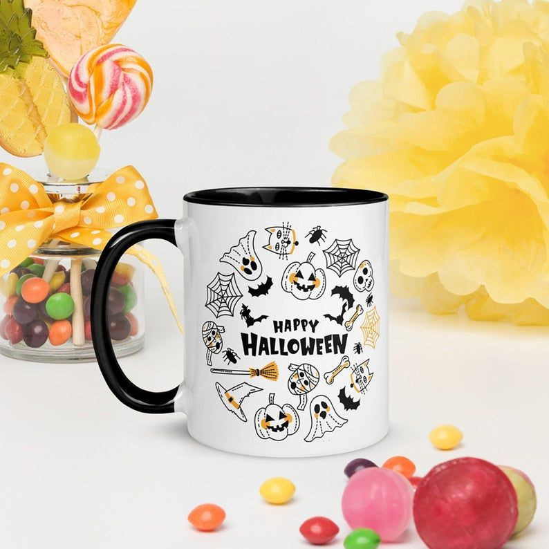 Happy Halloween Accent Mug| Fall Gift | Best Friend Gift