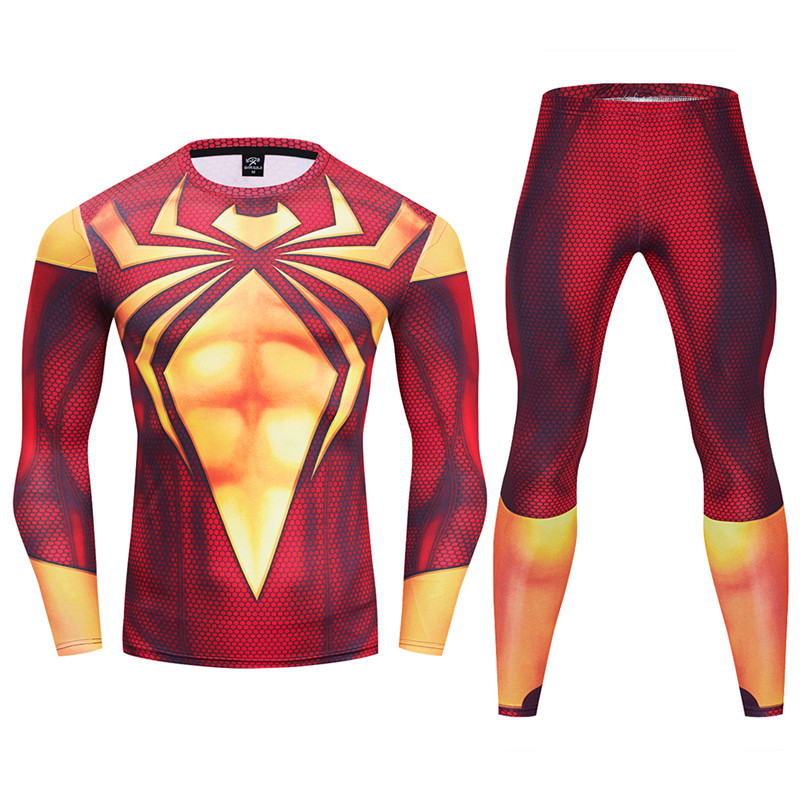 Spider Man Deluxe Reversible Costume Long Sleeve Compression Halloween Cosplay Sets