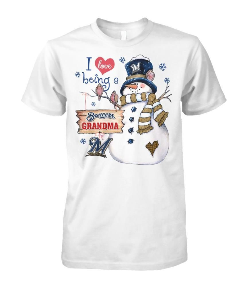 I Love Being A Milwaukee Brewers Grandma Funny Baseball Fan And Grandmother Winter Shirts