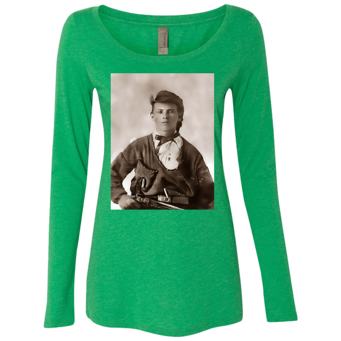 Jesse James Notorious Gangsters Womens Triblend Long Sleeve Shirt