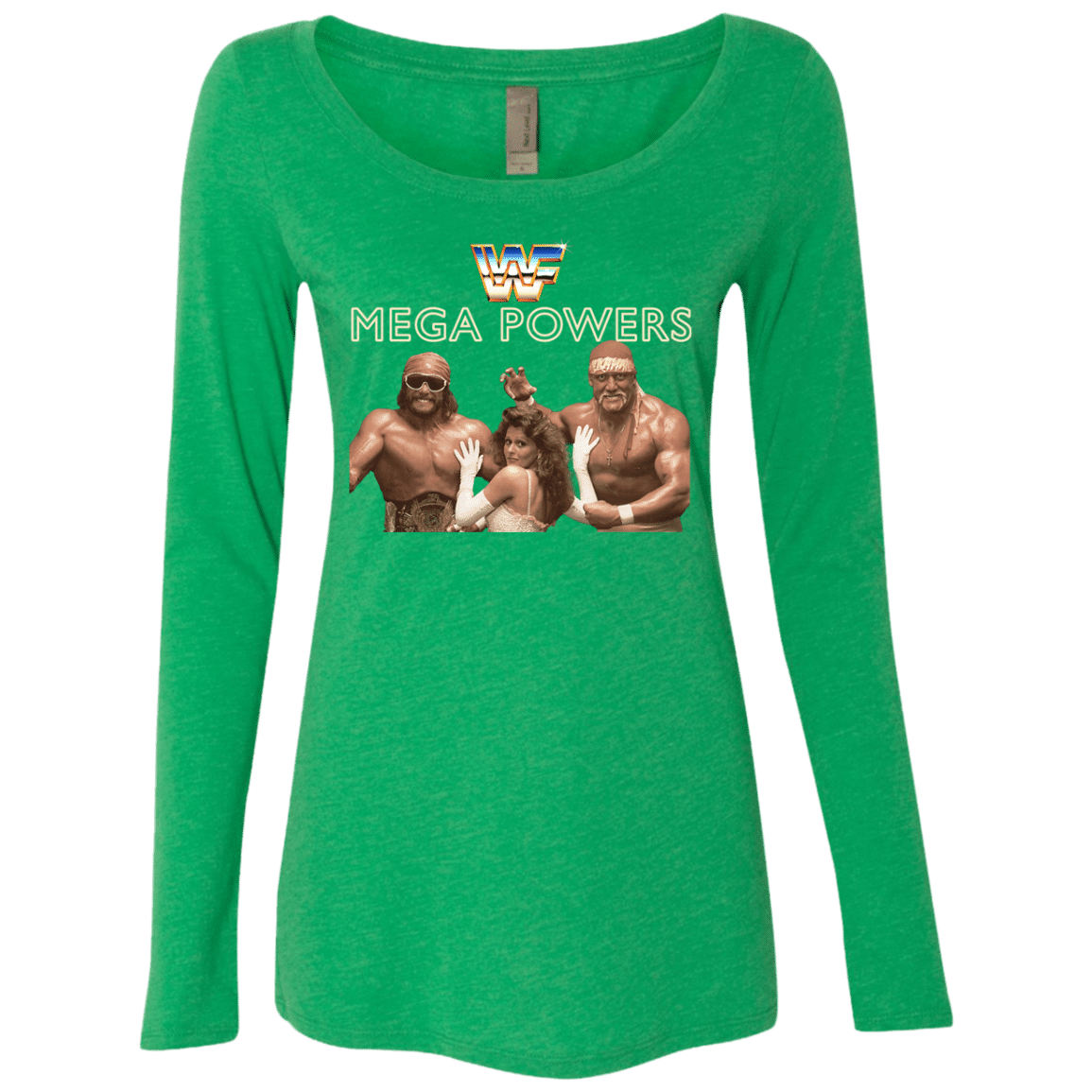 Hulk Hogan – Mega Powers Womens Triblend Long Sleeve Shirt