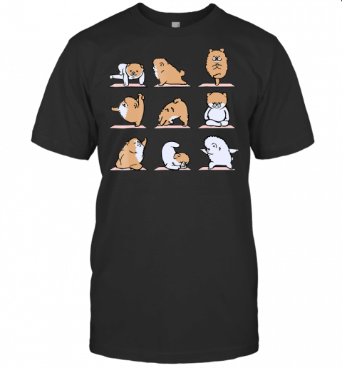 Pomeranian Yoga Yoga T Shirt By Huebucket