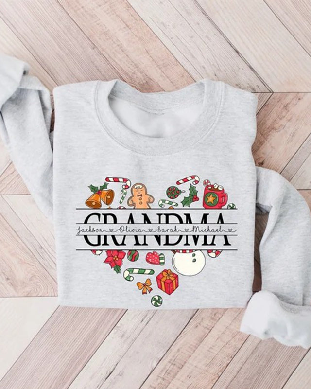 Personalized Grandma Christmas Sweatshirt