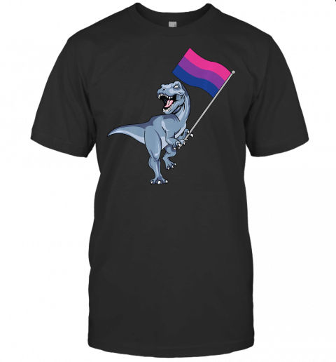 Bisexual Flag Dinosaur Bi Pride Lgbt Nonbinary Gay Lesbian Premium T Shirt