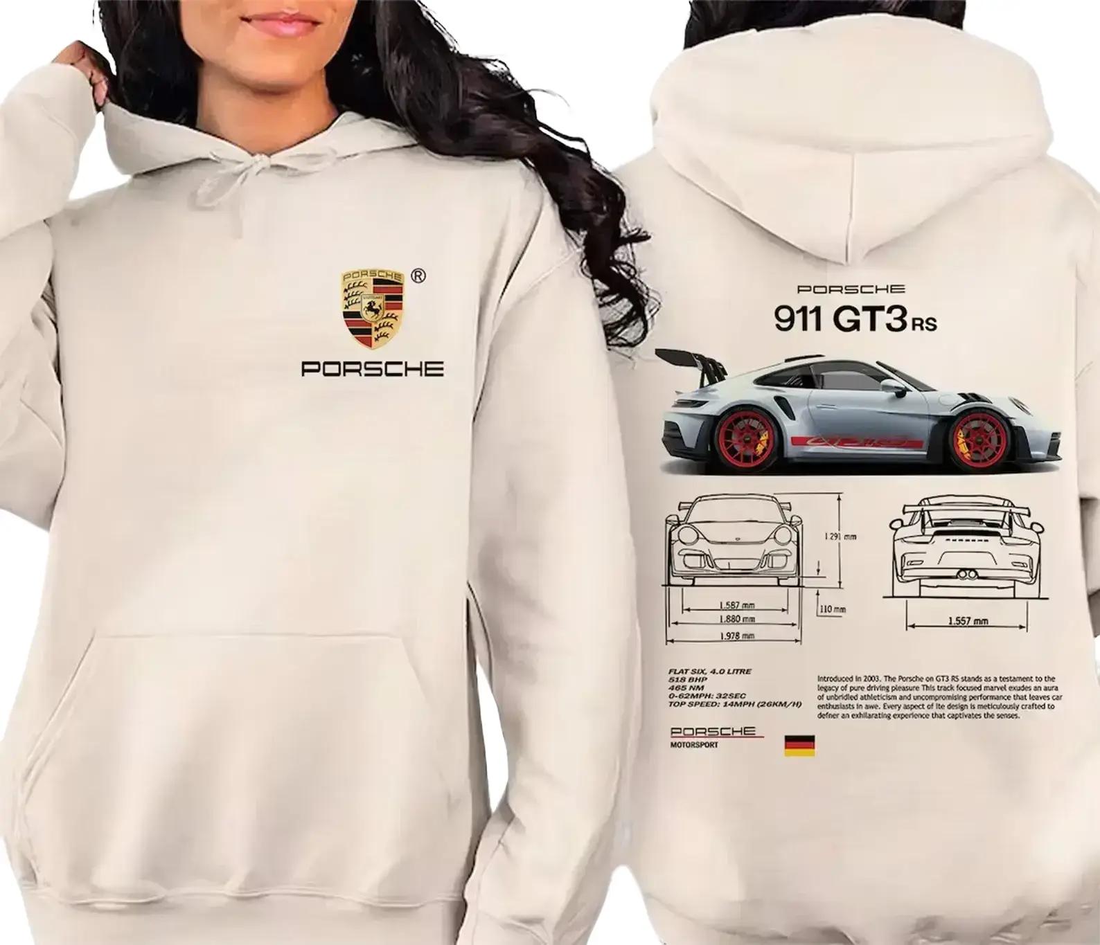 Porsche 911 GT3 RS Aesthetic Tshirt, Porsche 911 GT3 RS 2 Side Tshirt, Porsche Sweatshirt, Hoodie