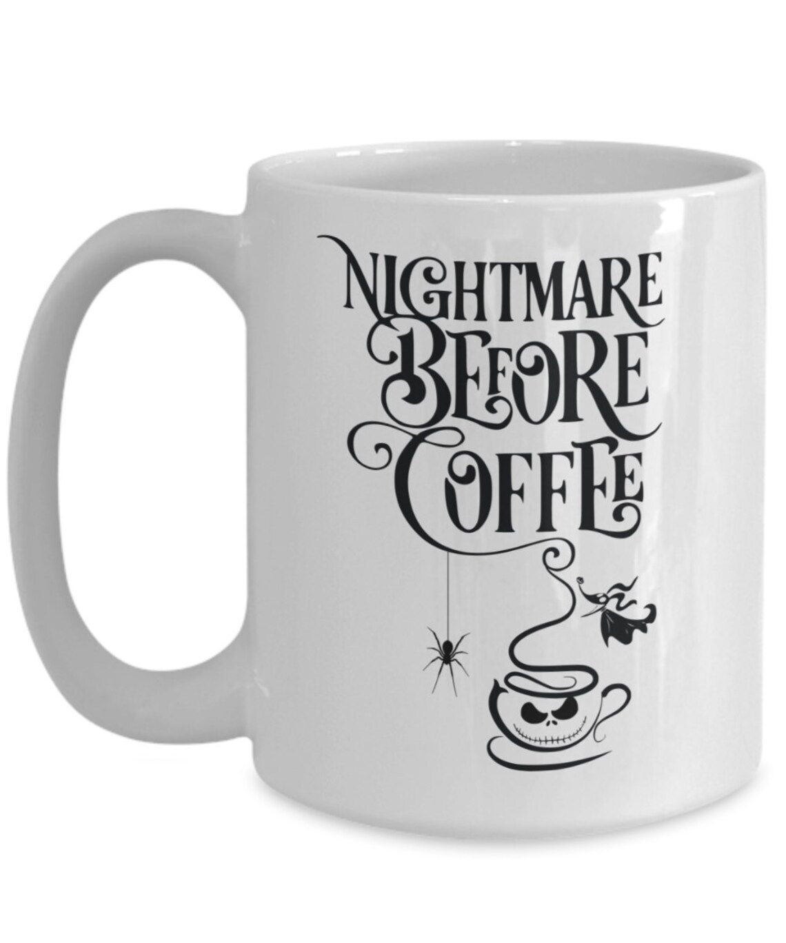 Nightmare Before Coffee Mug-Nightmare Before Christmas-Zero The Ghost Dog-Ja.Ck Sk.Elling.Ton-Halloween Christmas Ceramic Mug