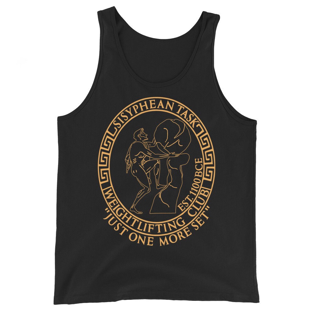 Sisyphean Task Weightlifting Club – Greek Mythology, Gym Meme, Bodybuilding Tank Top