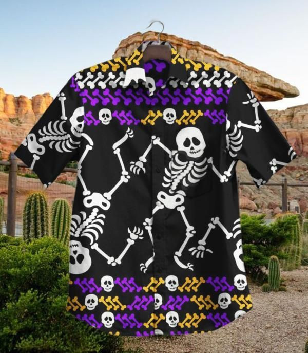 Skull Dancing Scary Halloween Hawaiian Shirt