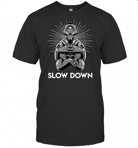 Slow Down Turtle Lotus Pose Funny Yogic Animal Lover Gift T Shirt