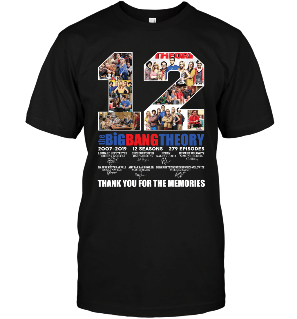 12 Years Of The Big Bang Theory Thank You For The Memories Shirt T-Shirt