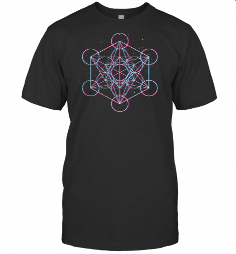 Sacred Geometry Metatrons Cube Psy Trance Yoga Dmt Lsd Goa T Shirt