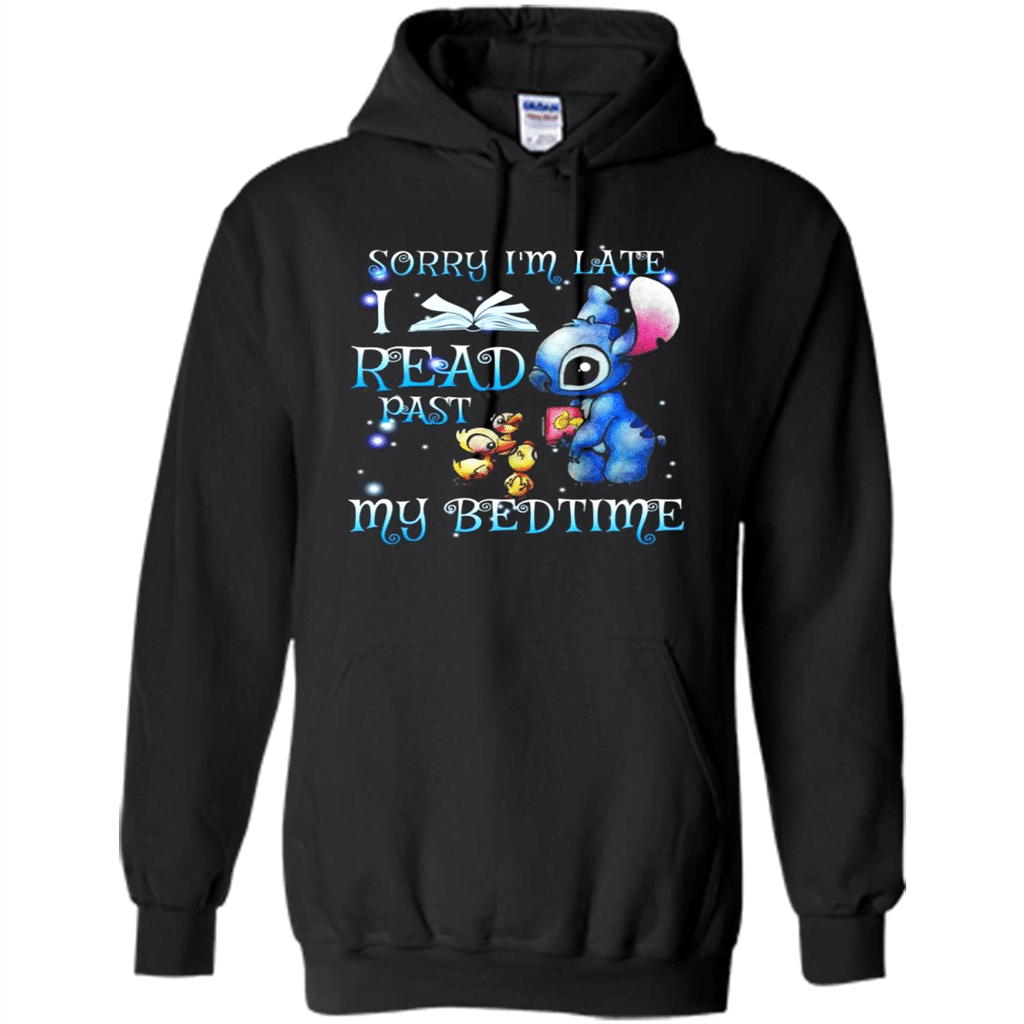 Sorry Im Late I Read Past My Bedtime Stitch And Duck Being Best Friend – Hoodie